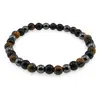 Bratara pentru protectie Ochi de tigru, Hematit si Obsidian negru sfere pe elastic, 6mm, imagine 2
