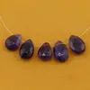 Briolete fatetate Ametist Uruguay - Flat briolette, 5 buc, imagine 3