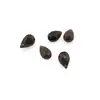 Briolete fatetate Cuart fumuriu dark - Classic briolette, 5 buc
