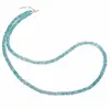 Colier Apatit discuri fatetate 3mm cu argint 925