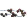 Colier confectionat manual pe snur cu Jasp oceanic sfere, 10mm, imagine 2