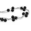 Colier confectionat manual pe snur cu Onix negru sfere, 8mm, imagine 2