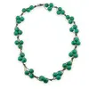 Colier confectionat manual pe snur cu Turcoaz verde sfere, 8mm
