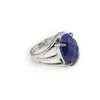 Inel reglabil argintiu cu Lapis Lazuli, 18mm, imagine 2