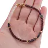 Bratara Granat, Iolith si Acvamarin discuri fatetate 3-4mm cu elemente aurii, imagine 4