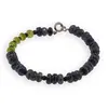 Bratara Iolith si Peridot discuri fatetate 6-7mm si Turmalina neagra sfere fatetate 3mm, imagine 2