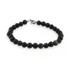Bratara Obsidian negru auriu sfere 6mm, imagine 2