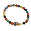 Bratara pe elastic Agat multicolor sfere 6mm cu element tigru in cutie cadou, imagine 3
