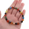 Bratara pe elastic Agat multicolor sfere 6mm cu element tigru in cutie cadou, imagine 4