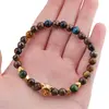 Bratara pe elastic Mix Ochi de tigru sfere 6mm cu element tigru in cutie cadou, imagine 4