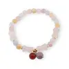 Bratara pe elastic Jad multicolor sfere si tub 6-12mm cu Agat colorat 8mm in cutie cadou, imagine 3