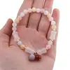 Bratara pe elastic Jad multicolor sfere si tub 6-12mm cu Agat colorat 8mm in cutie cadou, imagine 4
