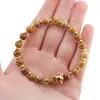 Bratara pe elastic Jasp peisaj sfere 6mm cu element tigru in cutie cadou, imagine 3