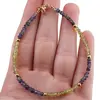 Bratara Peridot si Iolith discuri fatetate 3mm cu bumbi aurii, imagine 4