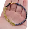 Bratara Safir discuri fatetate3-4mm si Peridot briolete fatetate 5mm, imagine 4
