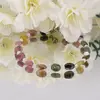 Bratara Turmalina multicolora neregulata 6-8mm si Piatra lunii sfere 3mm, imagine 3