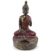 Decoratiune Suport ardere lumanari - Buddha in pozitie lotus, rosu