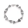 Bratara Cristal de stanca triunghi 10mm si Piatra lunii sfere 3mm, imagine 2
