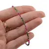 Bratara Serafinit si Granat Rhodolit sfere microfatetate 2mm cu argint 925, imagine 3