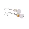 Cercei cu agatatoare Citrin sfere 6mm si Cuart cuburi fatetate 6-7mm cu Argint 925, imagine 2