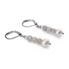 Cercei cu agatatoare Labradorit sfere 4mm si Perle de cultura 7mm, imagine 2