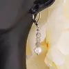 Cercei cu agatatoare Labradorit sfere 4mm si Perle de cultura 7mm, imagine 3