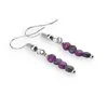 Cercei cu agatatoare mix Safir si Rubin, banuti fatetati 4mm, imagine 2