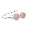 Cercei cu agatatoare Opal roz discuri fatetate 10mm, imagine 2