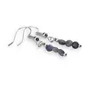 Cercei cu agatatoare Safir banuti fatetati 4mm, imagine 2