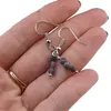 Cercei cu agatatoare Safir banuti fatetati 4mm, imagine 4