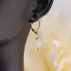 Cercei cu agatatoare Selenit sfere 8mm, imagine 2