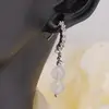 Cercei cu surub Piatra Lunii sfere cu baza de Argint 925 semirotunda cu zirconii, 6mm, imagine 3