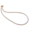 Colier Cuart roz discuri 4mm cu elemente aurii in cutie cadou, imagine 3