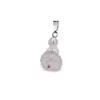 Pandantiv Cristal de stanca sfere fatetate 6-7mm si disc fatetat 12mm