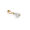 Pandantiv Fluorit triunghi 7-8mm si Cristal de stanca discuri fatetate 3mm cu inox auriu, imagine 2
