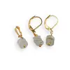 Set Cercei si Pandantiv Prehnit rondele 6-7mm cu inox auriu