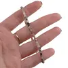 Bratara Rodocrozit sfere fatetate 3mm si Cuart turmalinat discuri fatetate 3mm cu argint 925, imagine 4