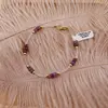 Bratara Rubin discuri fatetate 4-5mm si Cristal de stanca sfere fatetate 3mm cu bumbi aurii, imagine 3