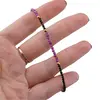 Bratara Spinel negru si Rubin sfere microfatetate 2mm cu bumbi aurii, imagine 4