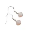 Cercei cu agatatoare clasica Piatra Lunii romb 8-9mm cu Argint 925