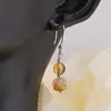 Cercei cu agatatoare din Argint 925 si zirconiu cu Citrin sfere 6mm si cub 6-7mm, imagine 3