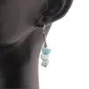 Cercei cu agatatoare Larimar freeform 8-10mm, imagine 2