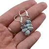 Cercei cu agatatoare Larimar freeform 8-10mm, imagine 4
