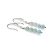 Cercei cu agatatoare Larimar patru sfere fatetate si baza lata de Argint 925, 4mm, imagine 2