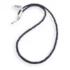 Colier Safir blue-darck discuri fatetate 3-5mm si argint 925