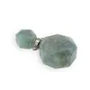 Pandantiv cristal natural Amazonit sticluta cu agatatoare argintie, model octogon - 3,5cm, imagine 2