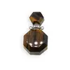 Pandantiv cristal natural Ochi de tigru sticluta cu agatatoare argintie, model octogon - 3,5cm