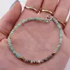 Bratara Amazonit Rusia si Opal dendritic discuri fatetate cu bumbi aurii, 3mm, imagine 3