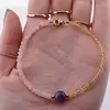 Bratara Citrin si Cuart roz discuri fatetate 4mm cu sfera fatetata de Ametist 8mm, imagine 3