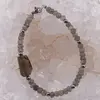Bratara Labradorit discuri fatetate 4mm si cristal fatetat cu bumbi argintii, imagine 2